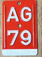 AG 79 - VELONUMMER - FAHRRADSCHILD - PLAQUE DE VELO - AG 79