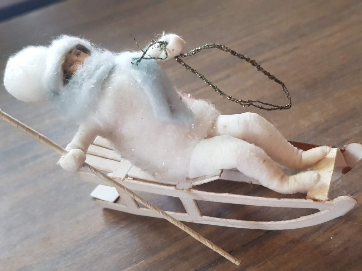 Tutte le decorazioni: Weihnachtsschmuck antik Watte Schlitten – Usato da Mörschwil venduto da antiksalon 4