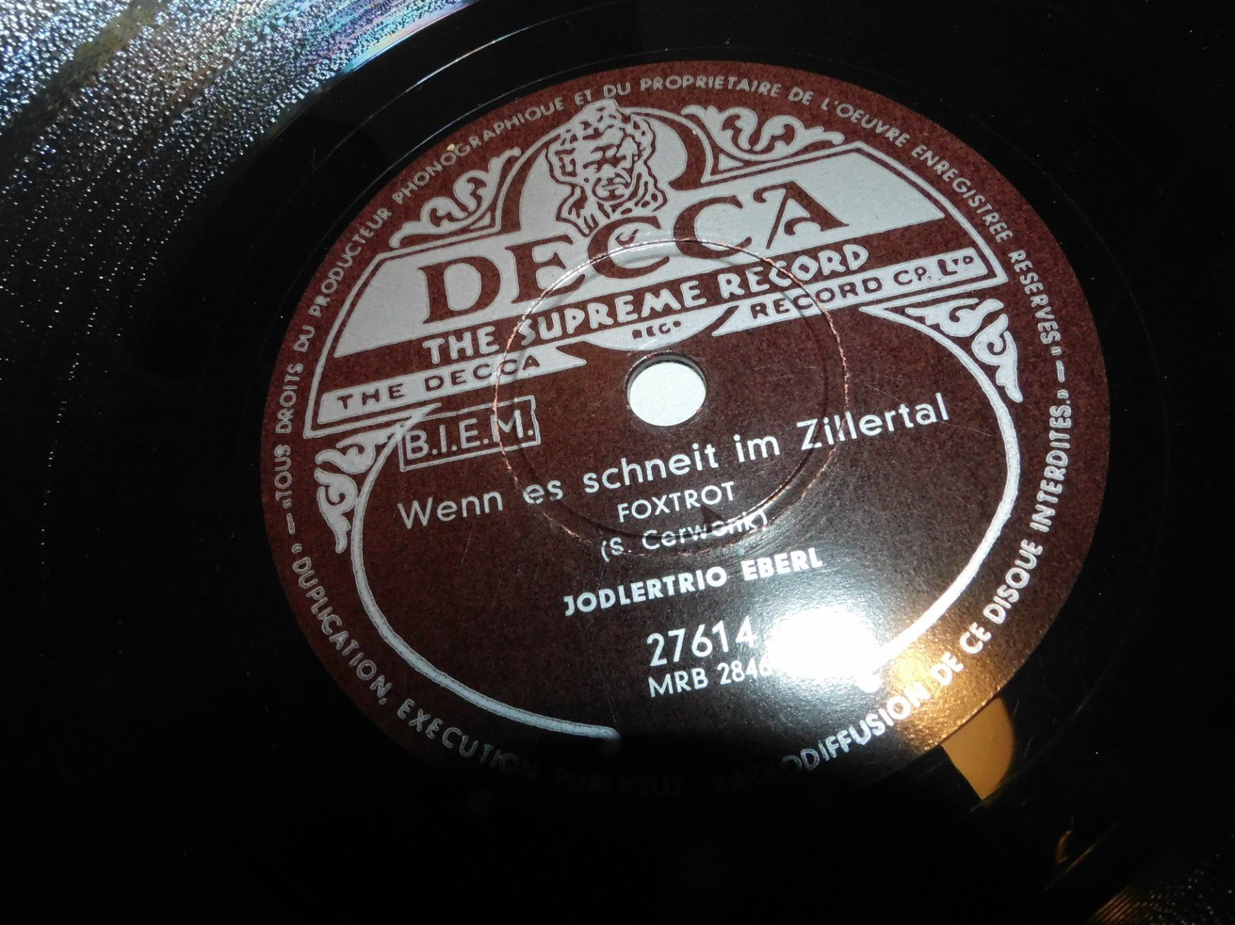 Dischi in vinile: Grammo LP Schellack - A Almhüttl - Jodlertrio Eberl – Usato da Sursee venduto da 76