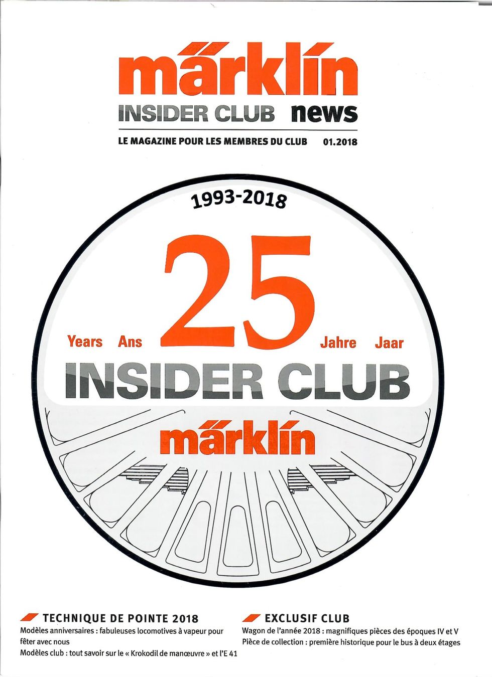 Riviste & Magazine: Märklin Insider Club 2018 – Usato da Villars-Burquin venduto da Rodjeurs