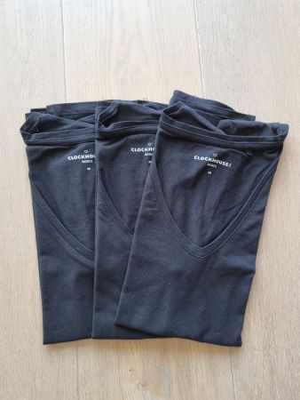 3er Pack T-Shirts schwarz C&A