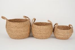3-er Set Seegraskörbe