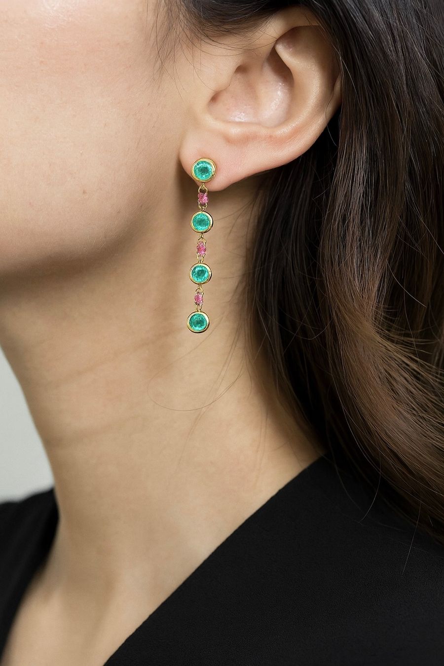Orecchini pendenti & Orecchini a lobo: Emerald/ Smaragd Ohrringe/ 18k Gold – Nuovo e nell'imballaggio originale da Sarnen venduto da Yingsperlen1 2