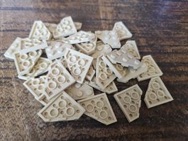 lego 2450 lot de 35 pièces Tan Wedge, Plate 3 x 3