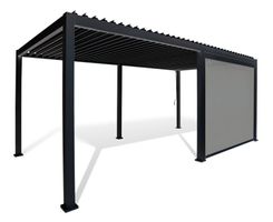 Seitenrollo für Lamellendach mit 400 cm Breite