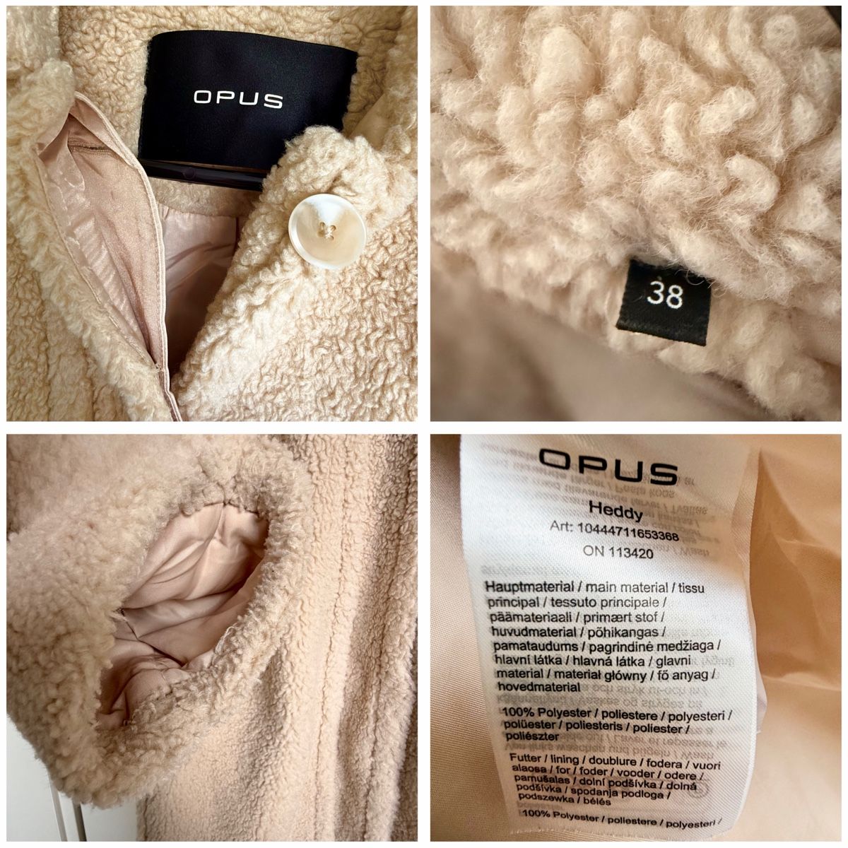 Opus Cappotti: OPUS Wintermantel REGULAR FIT COLLAR Gr.44 – Usato da Schmitten FR venduto da resina 4