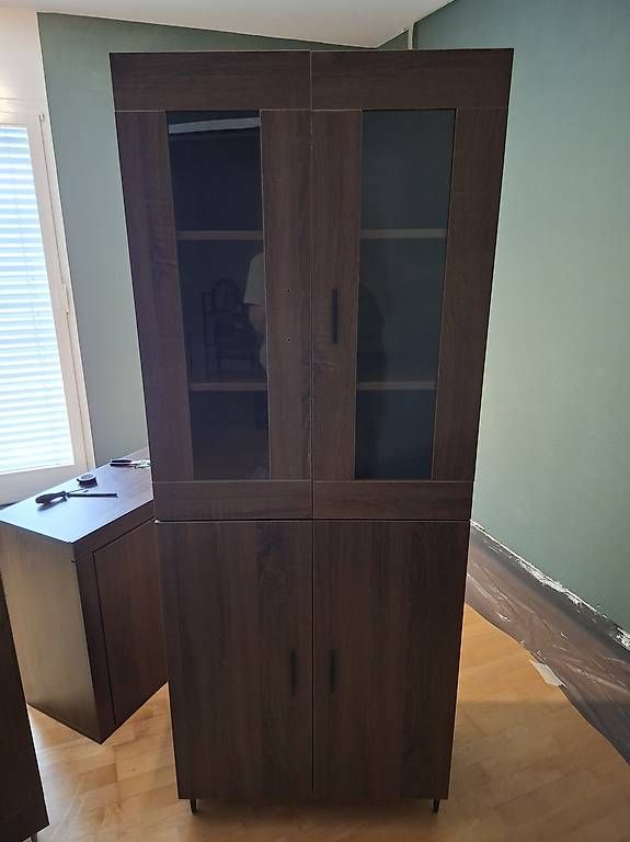 Vitrinen: Vitinenschrank dunkle Holzoptik  – Gebraucht aus Meggen von mar_yzb2 1