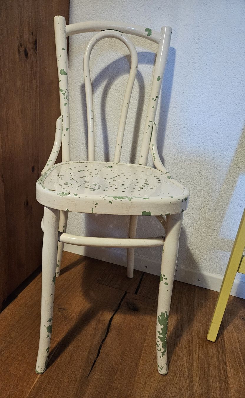 Sedie: Shabby Chic Stuhl creme/grün farbig – Usato da Menziken venduto da the_zw6x