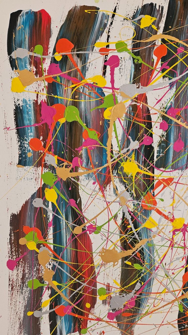 Gemälde: Tableau abstrait multicolore, œuvre unique d'été! – Neu (gemäss Beschreibung) aus Le Locle von fab_c9hh 3