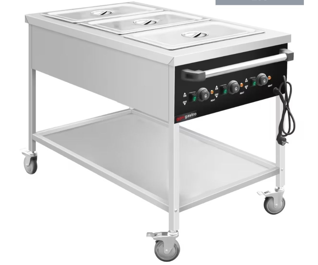 Elettrodomestici da cucina: Warmhaltebehälter 3-teilig Gastro auf Rollen – Usato da Gommiswald venduto da ram_xqt8