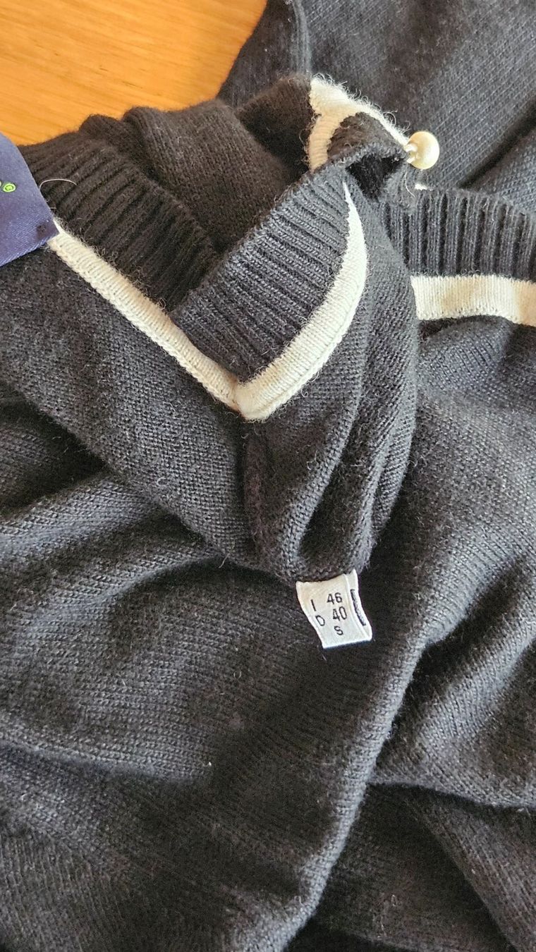 Maglioni & Felpe: Laguna Pullover (Strickjacken-Optik), schwarz/weiss, Gr. 40 – Usato da Staffelbach venduto da Frisco77 6