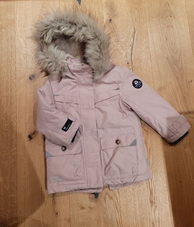 Winterjacke rosa mit Kapuze Gr. 98