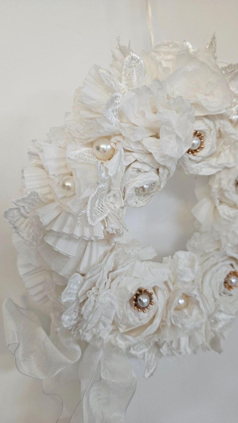 Tutte le decorazioni: Shabby Chic Kranz, Geschenk Romantik Hochzeit Muttertag – Nuovo e nell'imballaggio originale da Gossau ZH venduto da LeoniesDeko 8