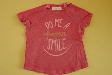 Mango: Schmuckes T-Shirt Gr. 9/12 Mte/80
