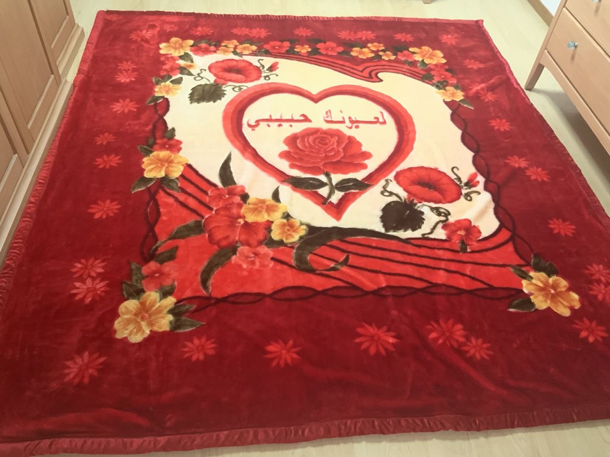 Decken: Kuschelige warme Decke mit Rosenmuster 220x220 – Gebraucht aus Root von HeidyShop 2
