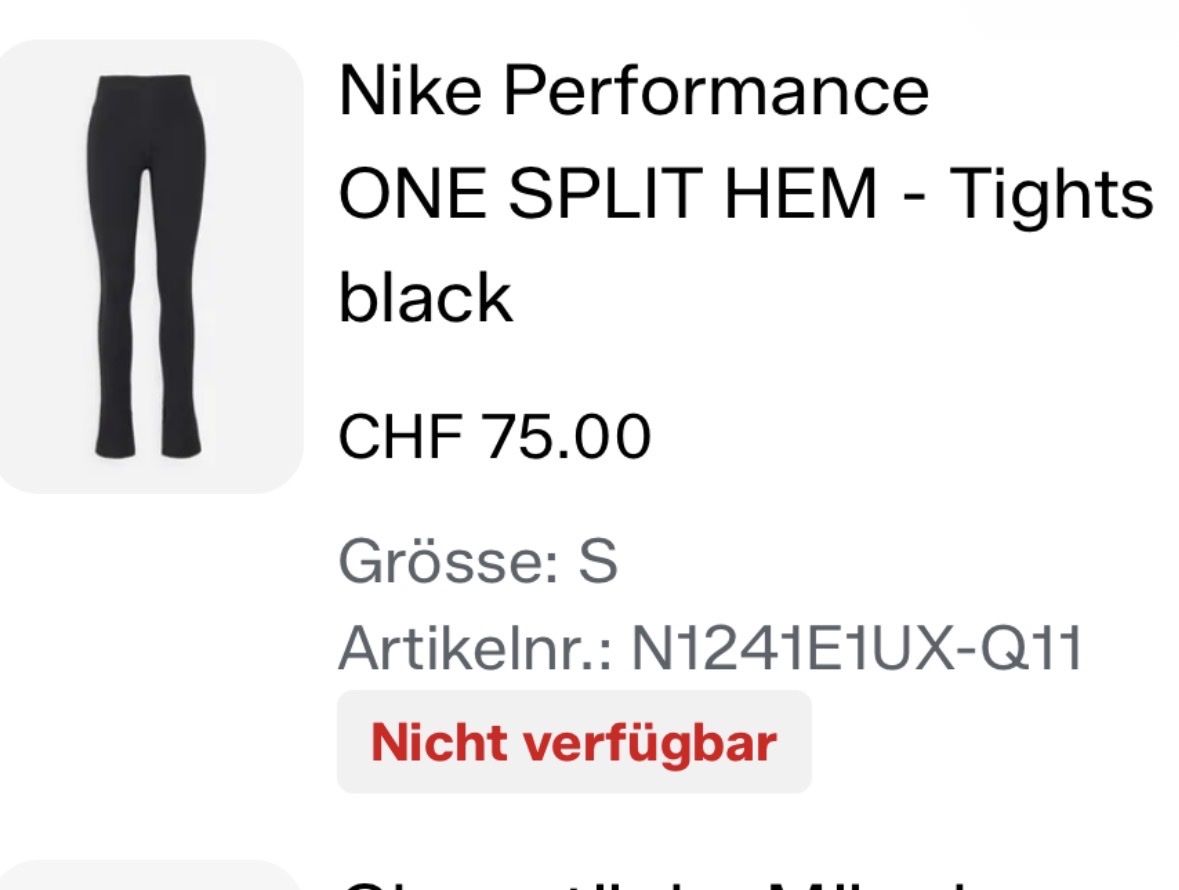 Nike Leggings: Nike Performance ONE SPLIT HEM Tights Grösse S schwarz – Nuovo (secondo la descrizione) da Zürich venduto da Duki88 1