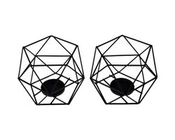 Geometrischer Teelichthalter im 2er Set