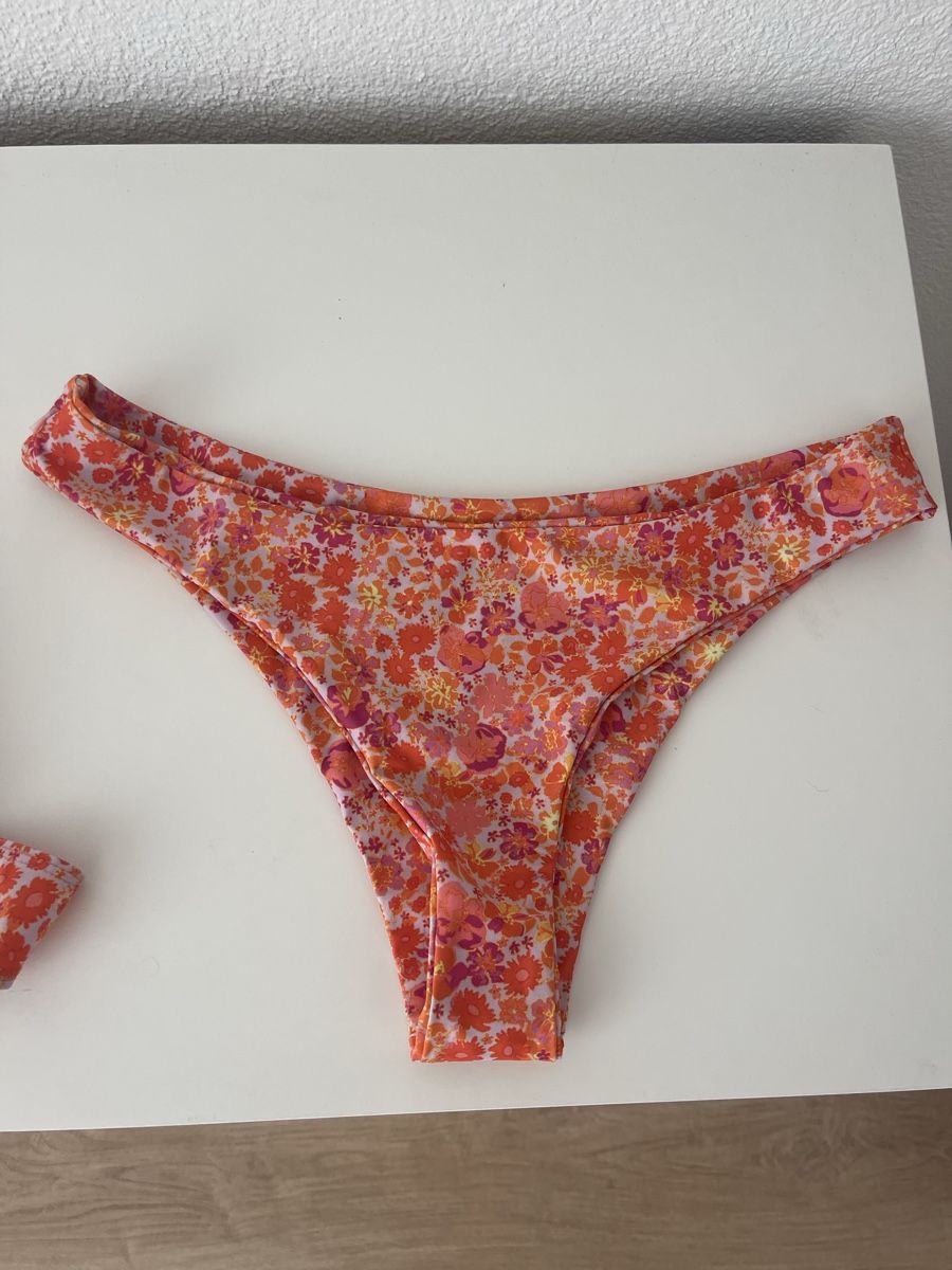 Costumi da bagno & Bikini: Bikini Blumenmuster Orange Pink Grösse M neu – Nuovo (secondo la descrizione) da Mühlau venduto da Jasil66 1