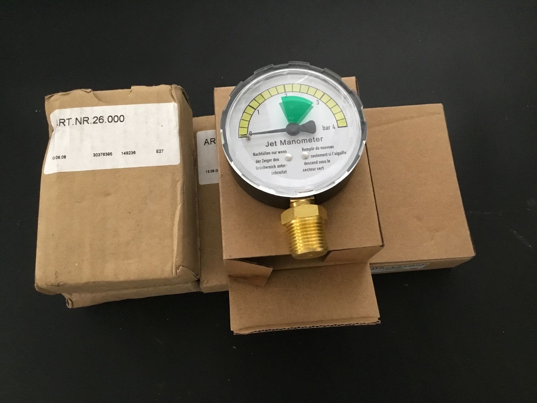 Misurare: IMI Hydrometer Manometer 0 bis 4 bar Neu – Nuovo e nell'imballaggio originale da St. Margrethen SG venduto da alfapeugeot10 2