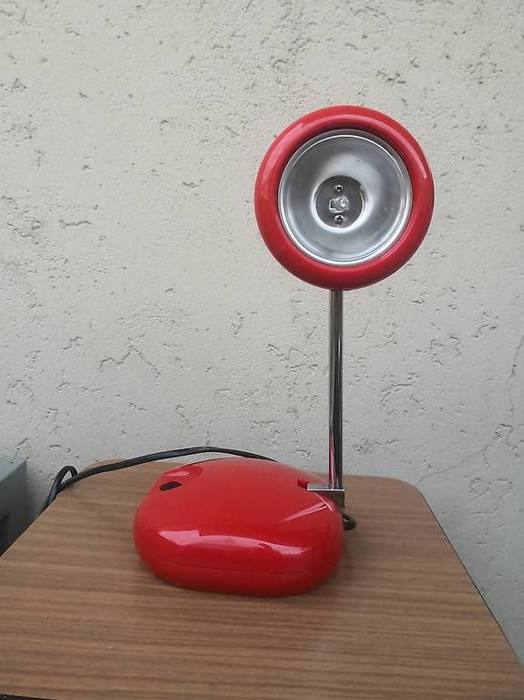 Lampade: Vintage Space Age Lampe rot – Usato da Basel venduto da zimtstern16 2