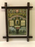 Gedenkblatt zur Erinnerung an die Grenzbesetzung 1914 - 1918