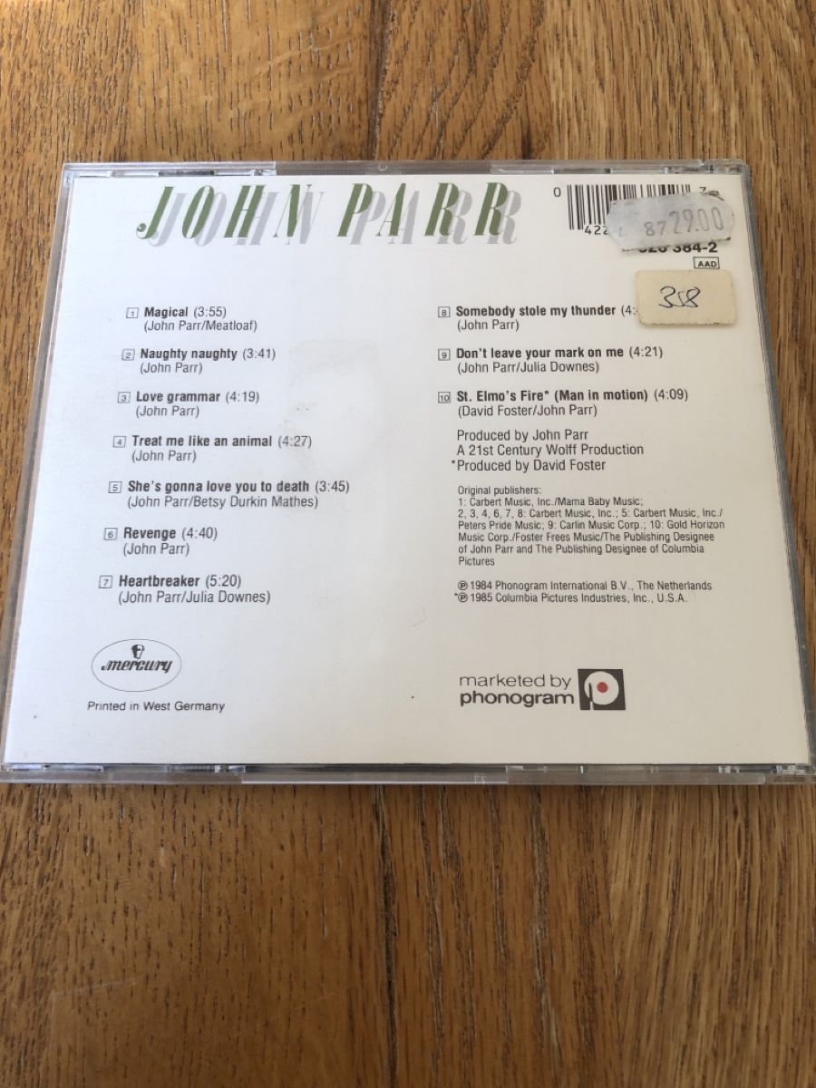 CD: John Parr - Self Titled (1985) – Usato da Embrach venduto da rocky84 2
