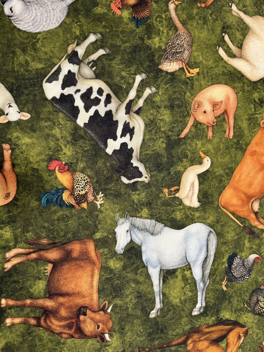 Tessuti: Patchworkstoff Bauernhoftiere – Nuovo (secondo la descrizione) da Seuzach venduto da KreativmitStoff 4