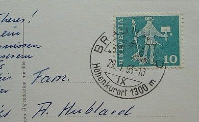 Cartoline postali: BRAUNWALD Funi-Schlitten, Sesselbahn, Eislauf – Usato da Jona venduto da philajona 1