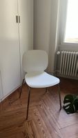  2 x Stuhl weiss mit Metallbeinen