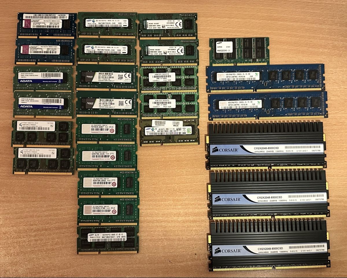 Memoria / RAM: Ram Module Total 58GB diverse DDR3 – Usato da Schaffhausen venduto da Patrick1234