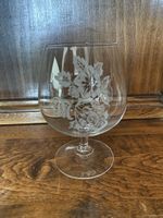 Vintage Cognacglas XXL mit Blumen & Monogramm MB