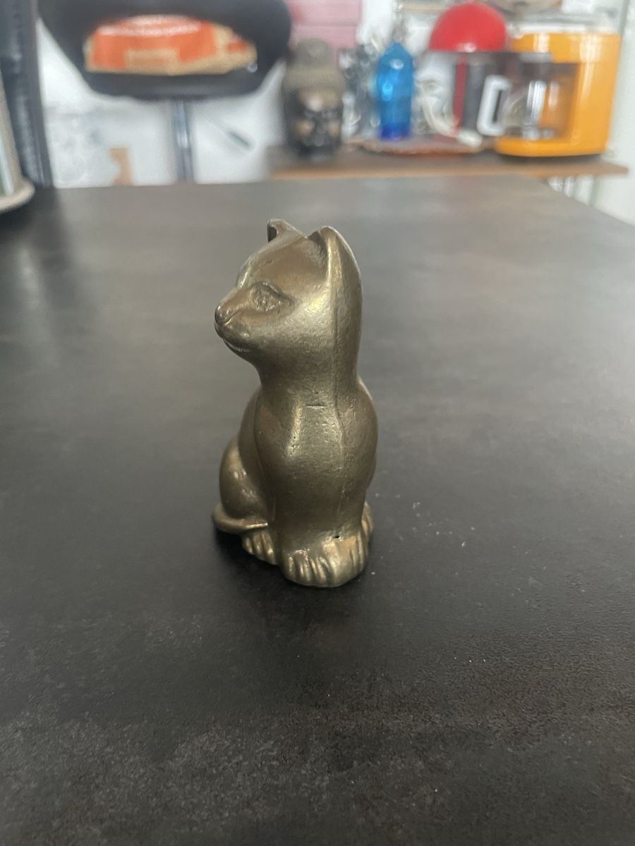 Statuette: Ancienne Figurine Chat en Laiton – Usato da Vallamand venduto da Bricbracbroc82 2
