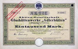 AG Glashüttenwerke Adlerhütten, Penzig - 1923