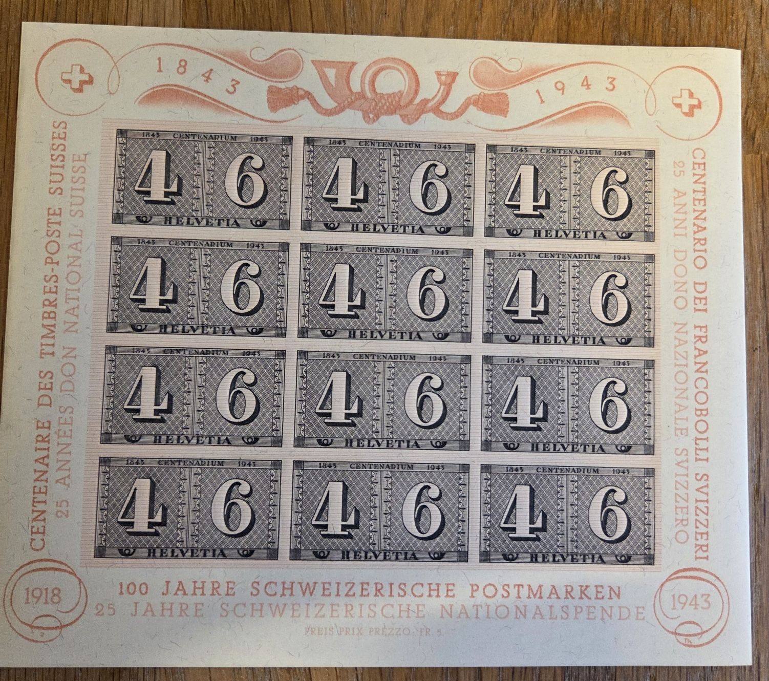 Tutti i francobolli: Briefmarken-Block Postfrisch von 1943, TOP.. – Usato da Stans venduto da Ducati16 1