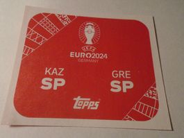 1 Doppel Bildli TOPPS EM 24 Fussball Bildli  SP / KAZ/GRE