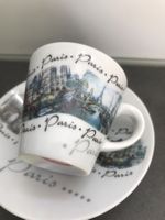 Vintage Porzellan Mocca Kaffee Tasse , Paris