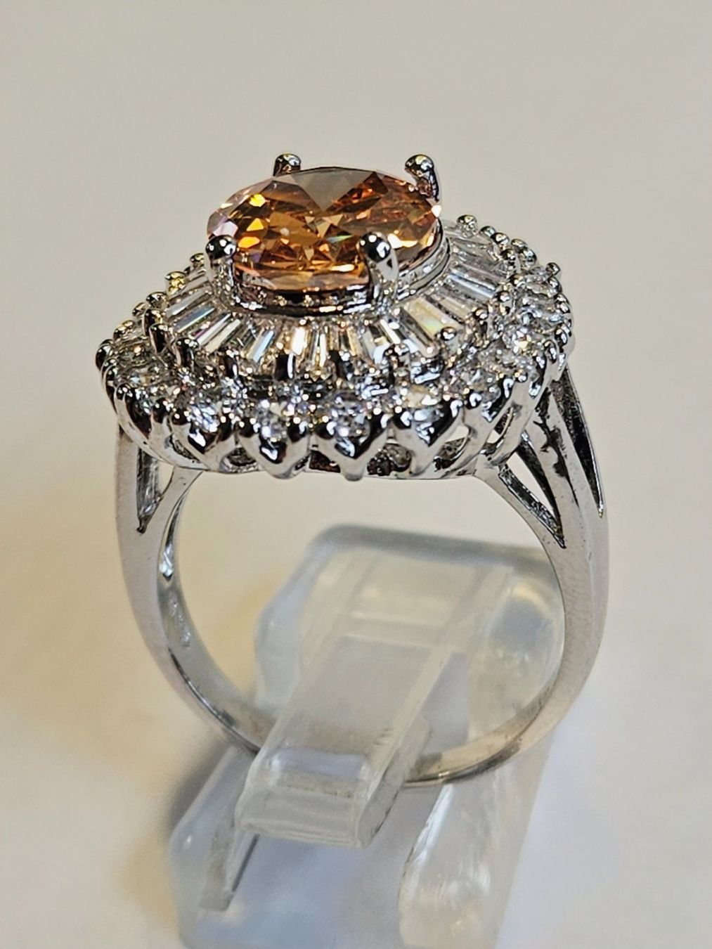 Bagues: Ring Silber Farbe Orange Zirkonia Grösse 60 – Neuf (Voir description) à Zürich par ben_mn5h 3