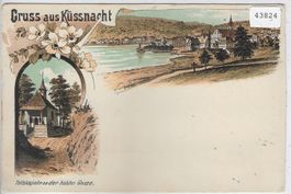 Gruss aus Küssnacht - Tellskapelle - Litho