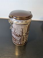 HERMET Kaffeedose Scherenschnitt Vintage Schweiz Dose Blech