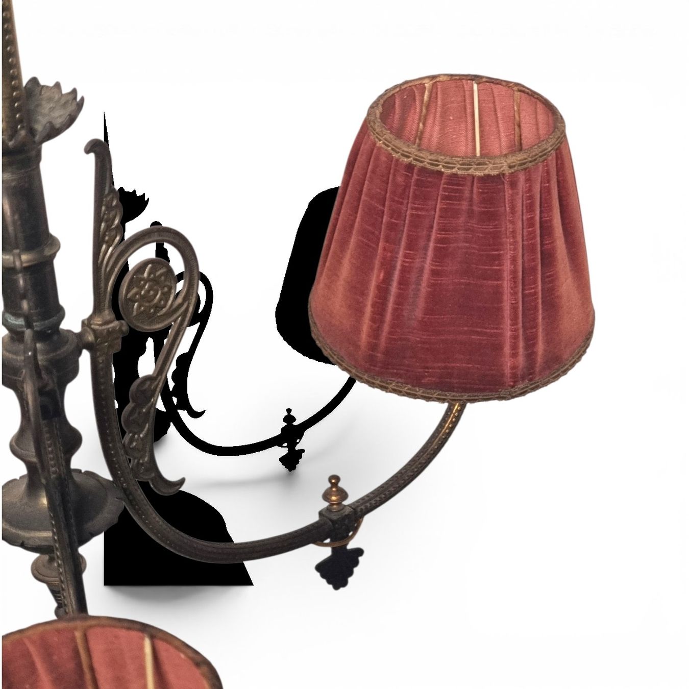Kronleuchter & Deckenlampen: Deckenlampe mit 3 Schirmen antik Messing – Gebraucht aus Zürich von Pinogaudio 2