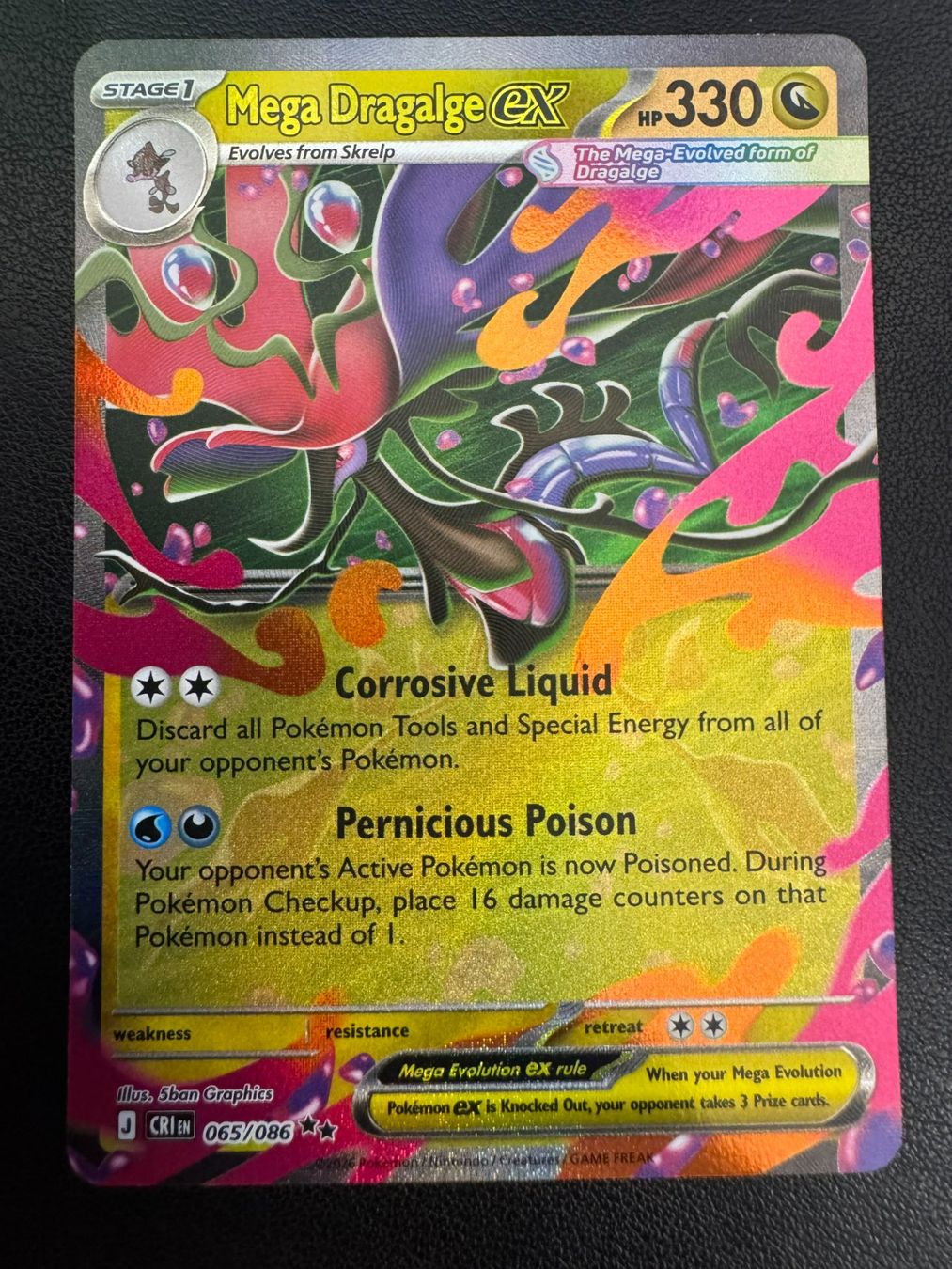 Mega Dragalge ex Pokemon Karte EN aus dem Chaos Rising Set (Gebraucht ...