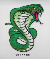 COBRA - XXL Aufnäher - Aufbügler - Stickerei - 20x17cm
