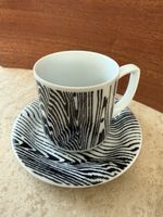 Tasse espresso noir/blanc Verena Sager 1997 Pfister 