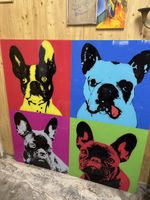 Andy Warhol Hunde Mops auf Plexiglas 1m51 * 1m51