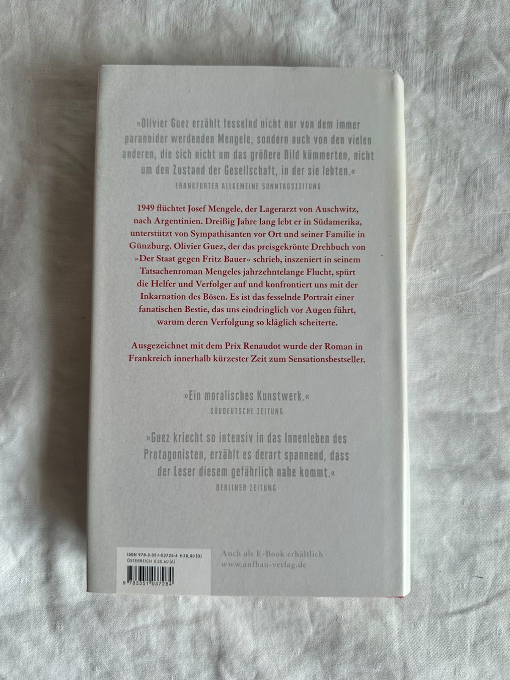 Livres: Buch Das Verschwinden des Josef Mengele – Neuf (Voir description) à Pfäffikon SZ par elfenhaar 1