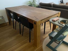 Conforama Massivholztisch Travers aus Eiche