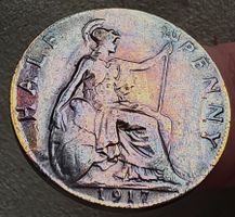 GROSSBRITANNIEN HALF PENNY 1917