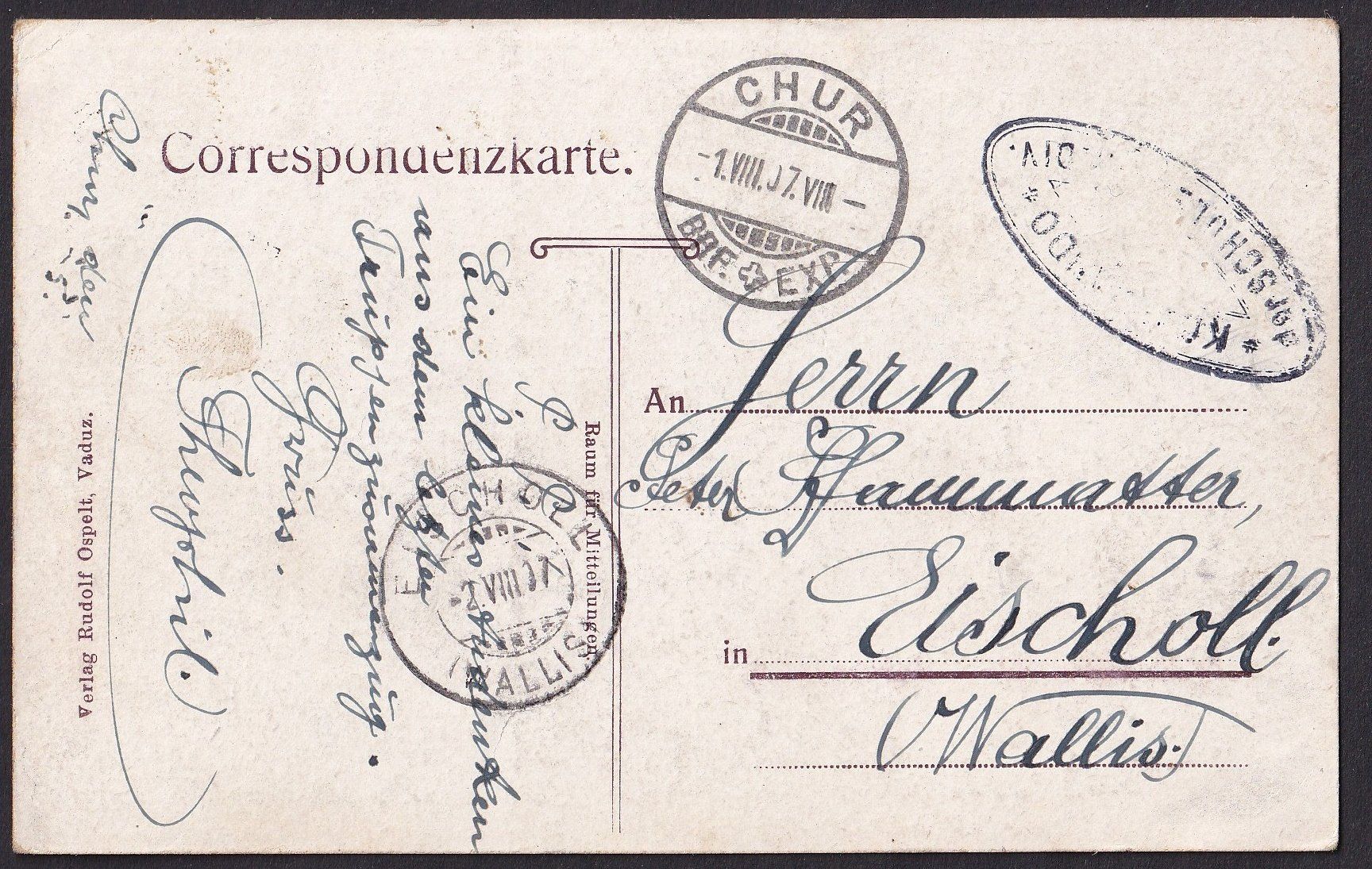 Cartoline postali: Grabs Teilansicht Feldpoststempel – Usato da Olten venduto da clotaldi 1