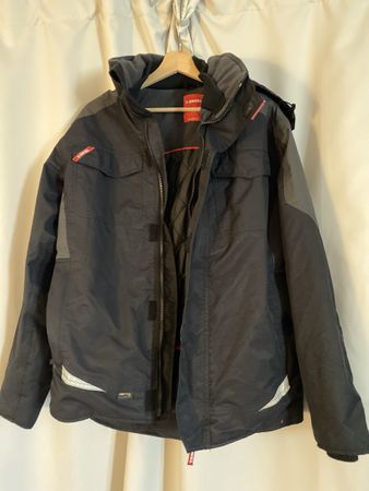 Engel Arbeitsjacke Winterjacke schwarz grau XS Neu
