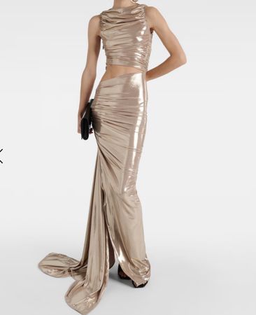 Maticevski long golden dress